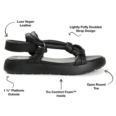 Journee Collection Womens Marri Tru Comfort Foam Multi Strap Flat Sandals 9 Journee Collection Womens Marri Tru Comfort Foam Multi Strap Flat Sandals - Image 7