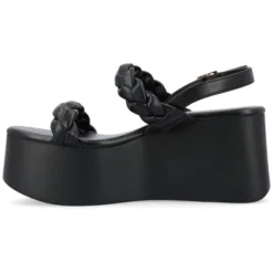 Journee Collection Womens Zannah Tru Comfort Foam Buckle Platform Sandals