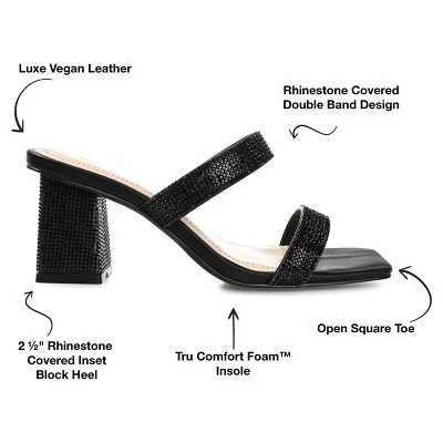 Journee Collection Womens Shandee Tru Comfort Foam Rhinestone Detail Block Heel Sandals 9 Journee Collection Womens Shandee Tru Comfort Foam Rhinestone Detail Block Heel Sandals - Image 7