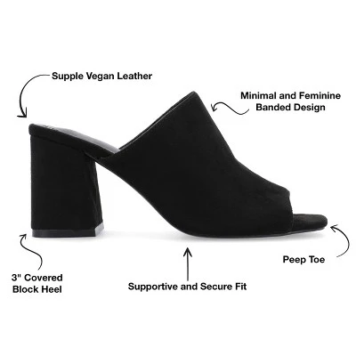 Journee Collection Womens Adelaide Peep Toe Slip On Block Heel Sandals 9 Journee Collection Womens Adelaide Peep Toe Slip On Block Heel Sandals - Image 7