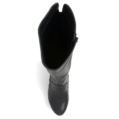 Journee Collection Womens Carver Wide Calf Stacked Heel Knee High Boots 5 Journee Collection Womens Carver Wide Calf Stacked Heel Knee High Boots - Image 3