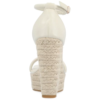 Journee Collection Womens Olesia Tru Comfort Foam Buckle Espadrille Wedge Sandals 4 Journee Collection Womens Olesia Tru Comfort Foam Buckle Espadrille Wedge Sandals - Image 2