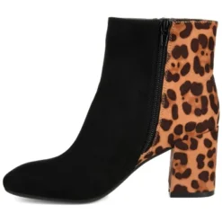 Journee Collection Womens Sarah Inside Zip Block Heel Booties
