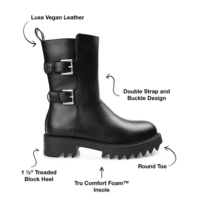 Journee Collection Womens Yasmine Almond Toe Block Heel High Ankle Booties 9 Journee Collection Womens Yasmine Almond Toe Block Heel High Ankle Booties - Image 7