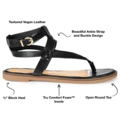 Journee Collection Womens Tangie Tru Comfort Foam Multi Strap Flat Sandals -Journee Collection GUEST 3dbeea02 4fa6 49f5 b824 9e04762db03c