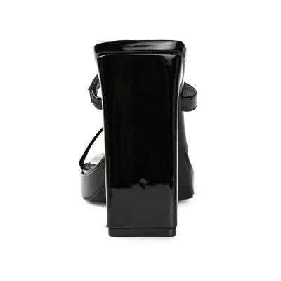 Journee Collection Womens Naivee Tru Comfort Foam Open Square Toe Platform Heel Sandals Black 10 4 Journee Collection Womens Naivee Tru Comfort Foam Open Square Toe Platform Heel Sandals Black 10 - Image 2