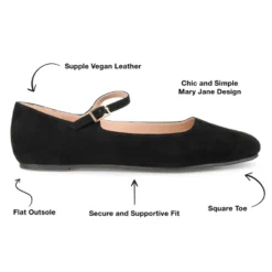 Journee Collection Womens Carrie Buckle Square Toe Mary Jane Flats -Journee Collection GUEST 3e59fa76 d3f4 4596 9eca e1afdebcda98