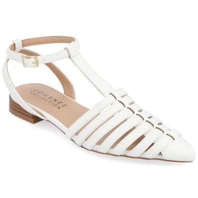 Journee Collection Womens Alivia Ankle Strap Block Heel Pointed Toe Flats 15 Journee Collection Womens Alivia Ankle Strap Block Heel Pointed Toe Flats - Image 13