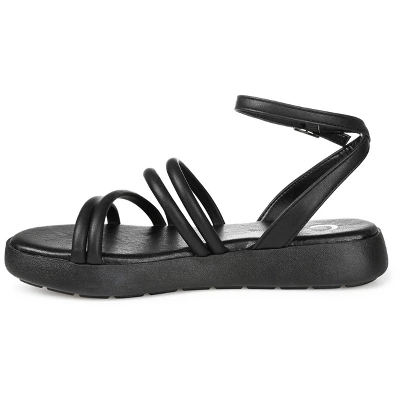 Journee Collection Womens Palomma Tru Comfort Foam Ankle Strap Flat Sandals 3 Journee Collection Womens Palomma Tru Comfort Foam Ankle Strap Flat Sandals