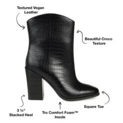 Journee Collection Womens Brekinn Tru Comfort Foam Pull On Stacked Heel Booties -Journee Collection GUEST 416c4a83 a00c 4d53 8393 36fb21f6f2cf
