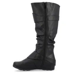 Journee Collection Womens Paris Hidden Wedge Riding Boots
