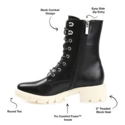 Journee Collection Womens Madelynn Tru Comfort Foam Lace Up Block Heel Booties -Journee Collection GUEST 44987656 9e57 4742 ba7d f8b83dc3ba94