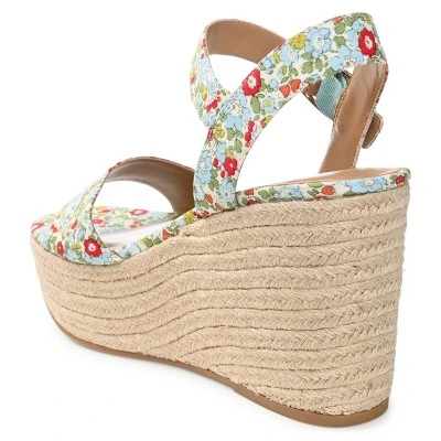 Journee Collection Womens Pearrl Tru Comfort Foam Wedge Heel Espadrille Sandals 8 Journee Collection Womens Pearrl Tru Comfort Foam Wedge Heel Espadrille Sandals - Image 6
