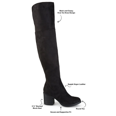 Journee Collection Womens Sana Stacked Heel Over The Knee Boots 9 Journee Collection Womens Sana Stacked Heel Over The Knee Boots - Image 7