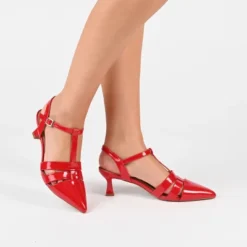 Journee Collection Womens Jazlynn Buckle Kitten Heel Pointed Toe Pumps -Journee Collection GUEST 4756213c 0198 4d13 b102 b4cce163a753