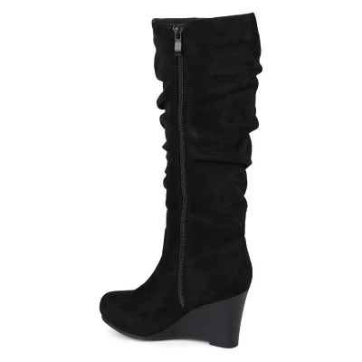 Journee Collection Womens Haze Wide Calf Wedge Knee High Boots 8 Journee Collection Womens Haze Wide Calf Wedge Knee High Boots - Image 6