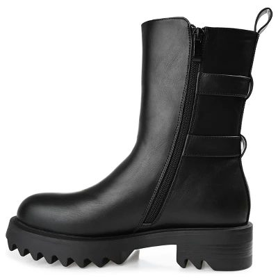 Journee Collection Womens Yasmine Almond Toe Block Heel High Ankle Booties 3 Journee Collection Womens Yasmine Almond Toe Block Heel High Ankle Booties