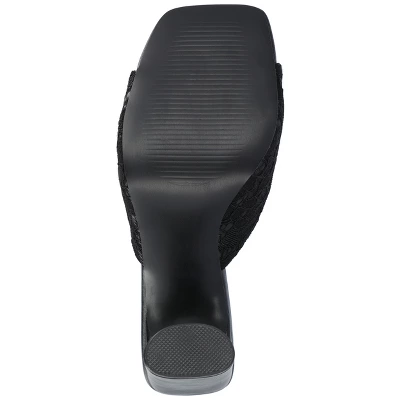 Journee Collection Womens Daivia Covered Block Heel Slip On Sandals 6 Journee Collection Womens Daivia Covered Block Heel Slip On Sandals - Image 4