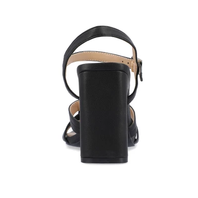 Journee Collection Womens Gibssen Ankle Strap Covered Block Heel Sandals 4 Journee Collection Womens Gibssen Ankle Strap Covered Block Heel Sandals - Image 2