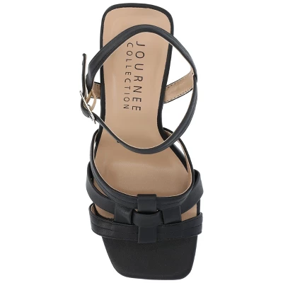 Journee Collection Womens Gibssen Ankle Strap Covered Block Heel Sandals 5 Journee Collection Womens Gibssen Ankle Strap Covered Block Heel Sandals - Image 3