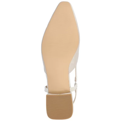 Journee Collection Womens Paislee Sling Back Block Heel Square Toe Flats 6 Journee Collection Womens Paislee Sling Back Block Heel Square Toe Flats - Image 4