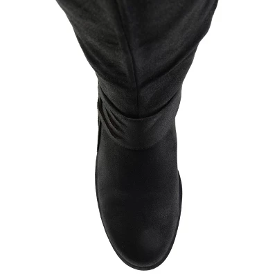 Journee Collection Womens Meg Stacked Heel Riding Boots 5 Journee Collection Womens Meg Stacked Heel Riding Boots - Image 3