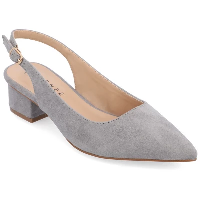 Journee Collection Womens Sylvia Sling Back Covered Block Heel Pumps 13 Journee Collection Womens Sylvia Sling Back Covered Block Heel Pumps - Image 11