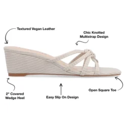 Journee Collection Womens Blayke Multi Strap Slip On Wedge Sandals -Journee Collection GUEST 52fcd085 bd3e 4a79 8f44 945fefda383f