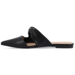 Journee Collection Womens Enniss Open Side Pointed Toe Mule Flats