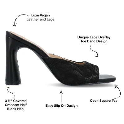 Journee Collection Womens Daivia Covered Block Heel Slip On Sandals 9 Journee Collection Womens Daivia Covered Block Heel Slip On Sandals - Image 7