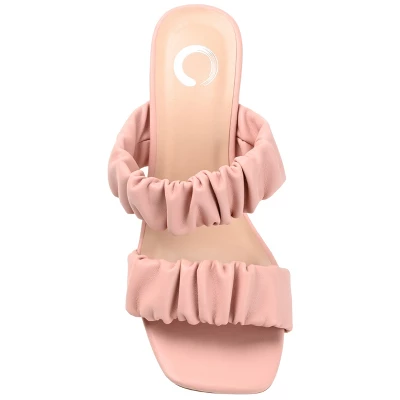 Journee Collection Womens Zoee Open Square Toe Block Heel Sandals Rose 9.5 4 Journee Collection Womens Zoee Open Square Toe Block Heel Sandals Rose 9.5 - Image 3