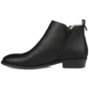 Journee Collection Womens Ellis Inside Zip Stacked Heel Booties