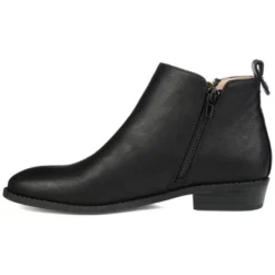Journee Collection Womens Ellis Inside Zip Stacked Heel Booties