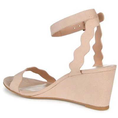 Journee Collection Womens Loucia Buckle Ankle Strap Wedge Sandals 8 Journee Collection Womens Loucia Buckle Ankle Strap Wedge Sandals - Image 6