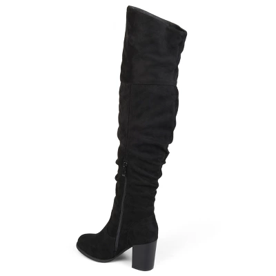 Journee Collection Womens Kaison Wide Calf Stacked Heel Over The Knee Boots 8 Journee Collection Womens Kaison Wide Calf Stacked Heel Over The Knee Boots - Image 6