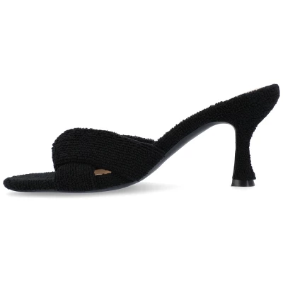 Journee Collection Womens Mannon Soft Terry Cloth Slip On Open Toe Pumps 3 Journee Collection Womens Mannon Soft Terry Cloth Slip On Open Toe Pumps