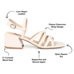 Journee Collection Womens Kempsy Open Square Toe Block Heel Sandals -Journee Collection GUEST 6053d8b5 3510 4473 9315 08f5e1021459