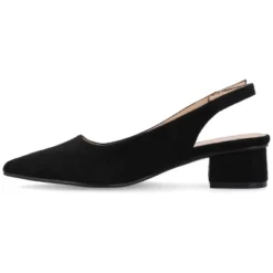Journee Collection Womens Sylvia Sling Back Covered Block Heel Pumps