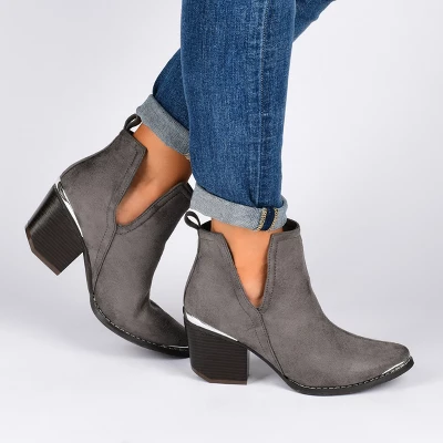 Journee Collection Womens Issla Pull On Stacked Heel Booties 10 Journee Collection Womens Issla Pull On Stacked Heel Booties - Image 8