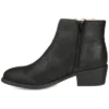 Journee Collection Womens Jayda Inside Zip Stacked Heel Booties