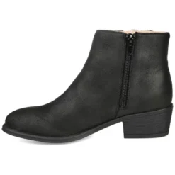 Journee Collection Womens Jayda Inside Zip Stacked Heel Booties