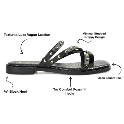 Journee Collection Womens Fanny Tru Comfort Foam Slide Low Block Heel Sandals 9 Journee Collection Womens Fanny Tru Comfort Foam Slide Low Block Heel Sandals - Image 7