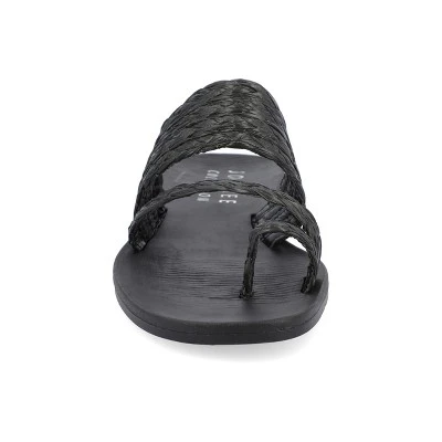 Journee Collection Womens Zindy Raffia Slip On Slide Sandal 7 Journee Collection Womens Zindy Raffia Slip On Slide Sandal - Image 5