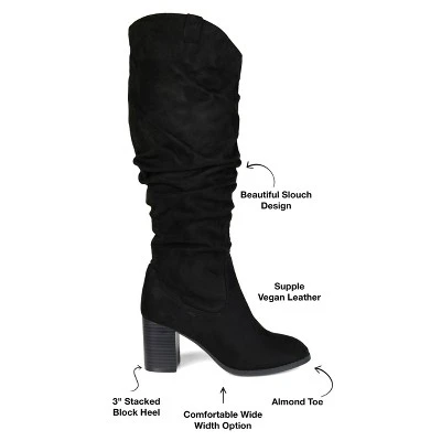 Journee Collection Womens Aneil Wide Calf Stacked Heel Knee High Boots 9 Journee Collection Womens Aneil Wide Calf Stacked Heel Knee High Boots - Image 7