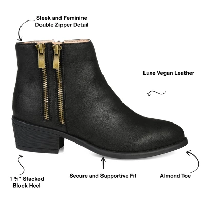 Journee Collection Womens Jayda Inside Zip Stacked Heel Booties 9 Journee Collection Womens Jayda Inside Zip Stacked Heel Booties - Image 7