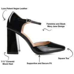 Journee Collection Womens Hesster Mary Jane Mid Block Heel Square Toe Pumps -Journee Collection GUEST 69c1f5b0 b91e 4364 b944 198343c71f1c