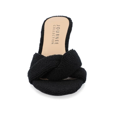 Journee Collection Womens Mannon Soft Terry Cloth Slip On Open Toe Pumps 7 Journee Collection Womens Mannon Soft Terry Cloth Slip On Open Toe Pumps - Image 5