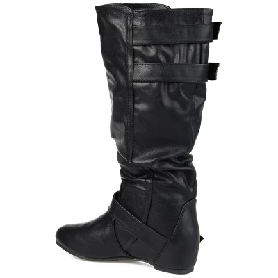 Journee Collection Womens Tiffany Wide Calf Hidden Wedge Mid Calf Boots 8 Journee Collection Womens Tiffany Wide Calf Hidden Wedge Mid Calf Boots - Image 6