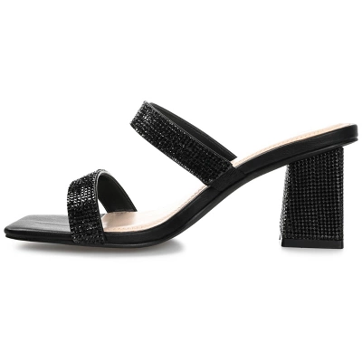 Journee Collection Womens Shandee Tru Comfort Foam Rhinestone Detail Block Heel Sandals 3 Journee Collection Womens Shandee Tru Comfort Foam Rhinestone Detail Block Heel Sandals