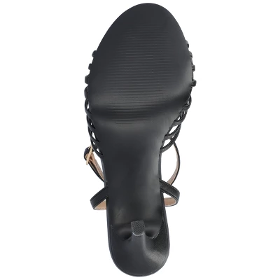 Journee Collection Womens Vanita Multi Strap Stiletto Open Toe Pumps 6 Journee Collection Womens Vanita Multi Strap Stiletto Open Toe Pumps - Image 4